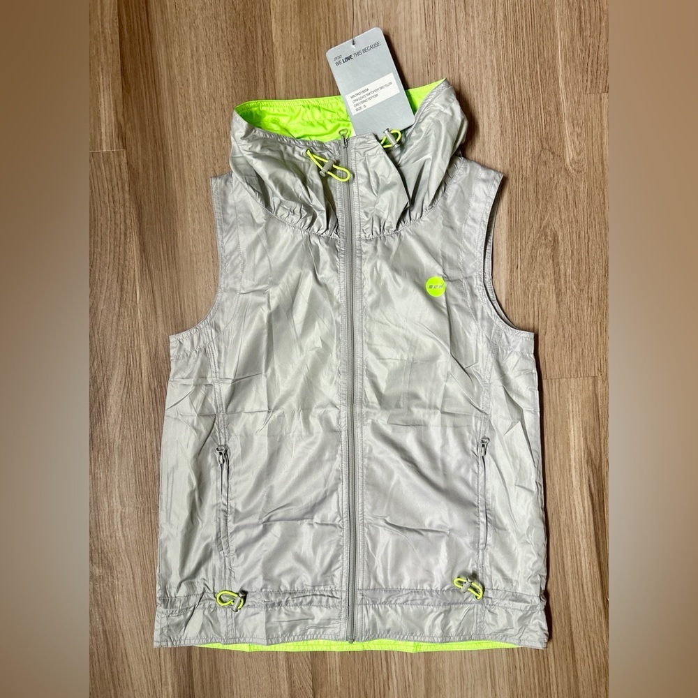 New Lorna Jane Active Women's Elevate Zip Up Sleeveless Vest Jacket Grey Small